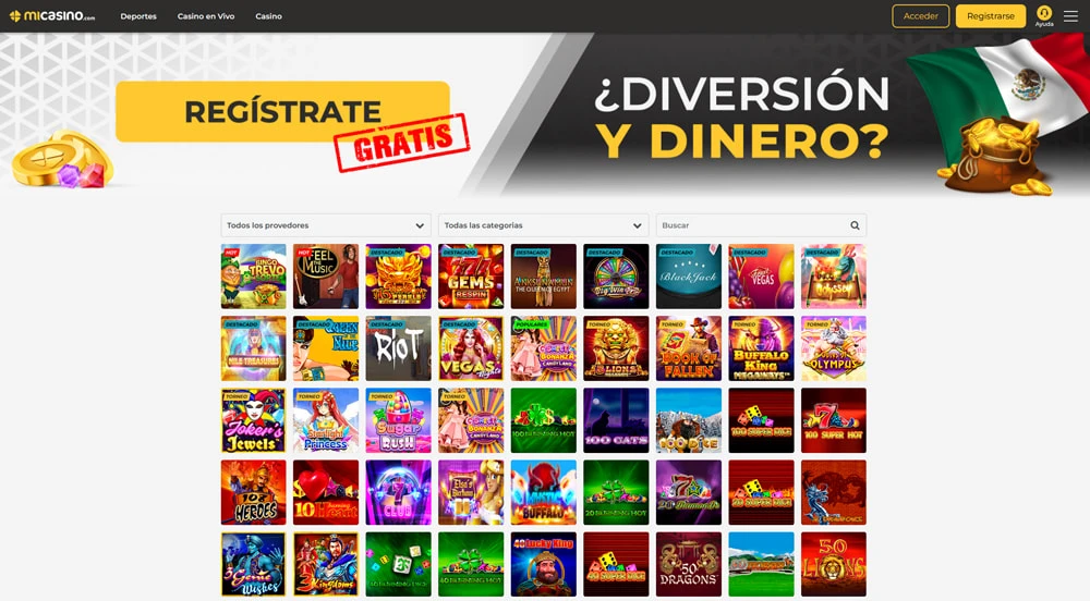Juegos Disponibles en MiCasino
